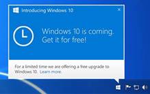 notificacion sobre Windows10